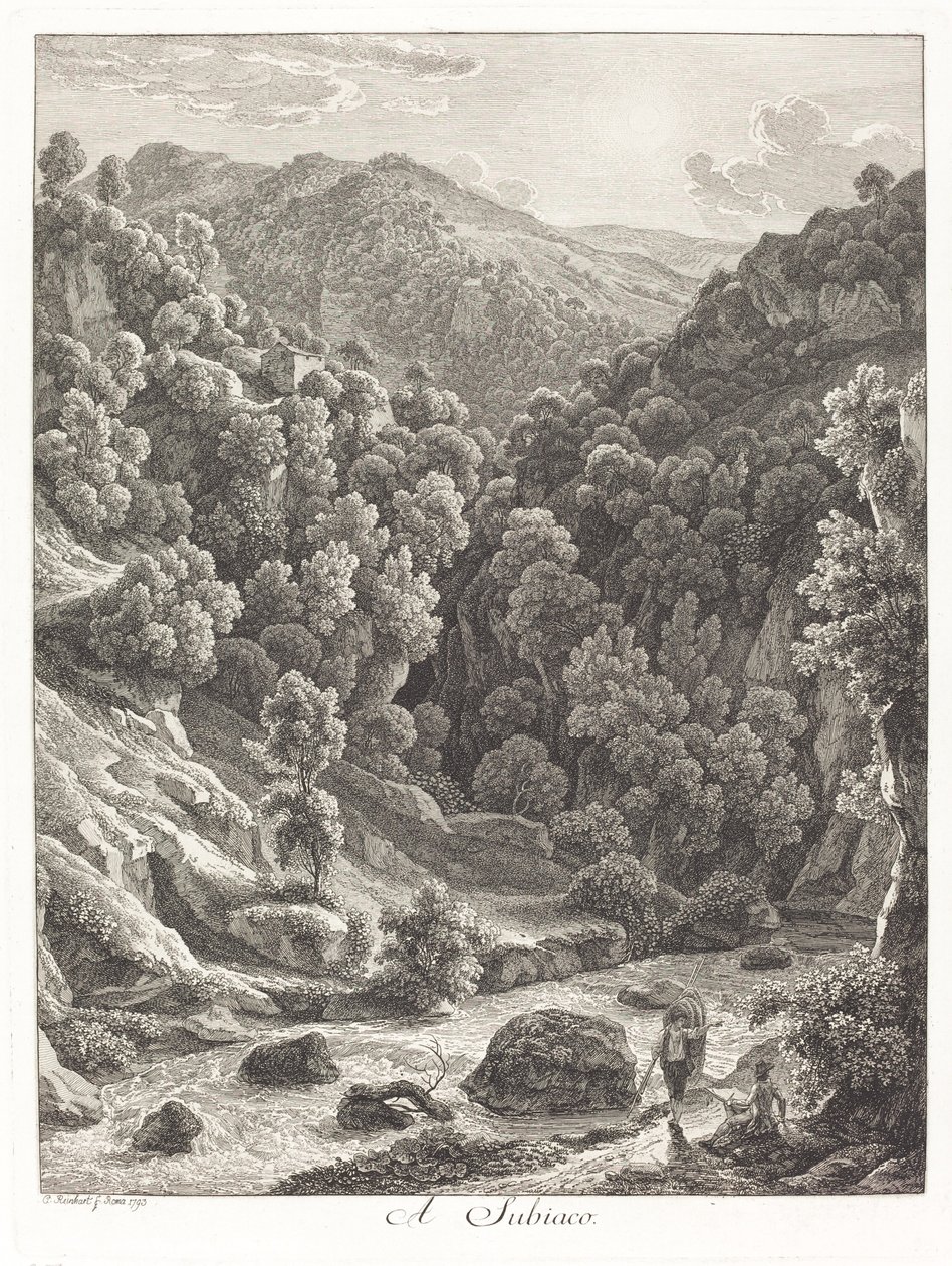 A Subiaco (Subiaco yakınında) by Johann Christian Reinhart