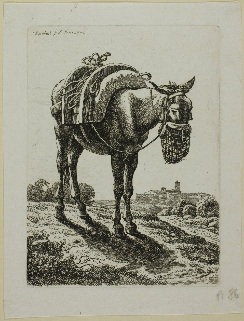 Besleme Katır - Ön, Hırsızların İkinci Ardılışından by Johann Christian Reinhart