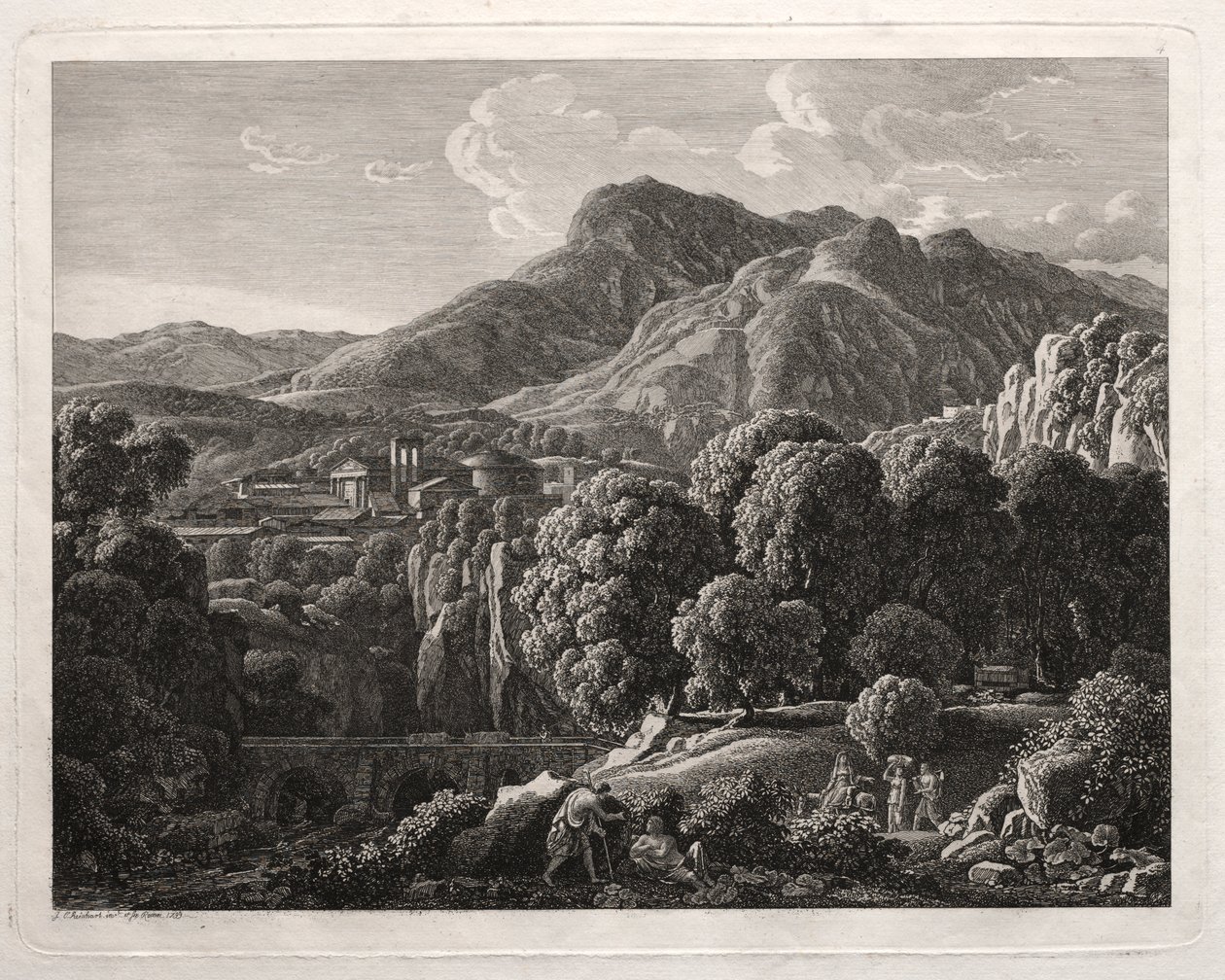 Kahramanca Manzara: Kasaba ve Nehir Manzarası by Johann Christian Reinhart