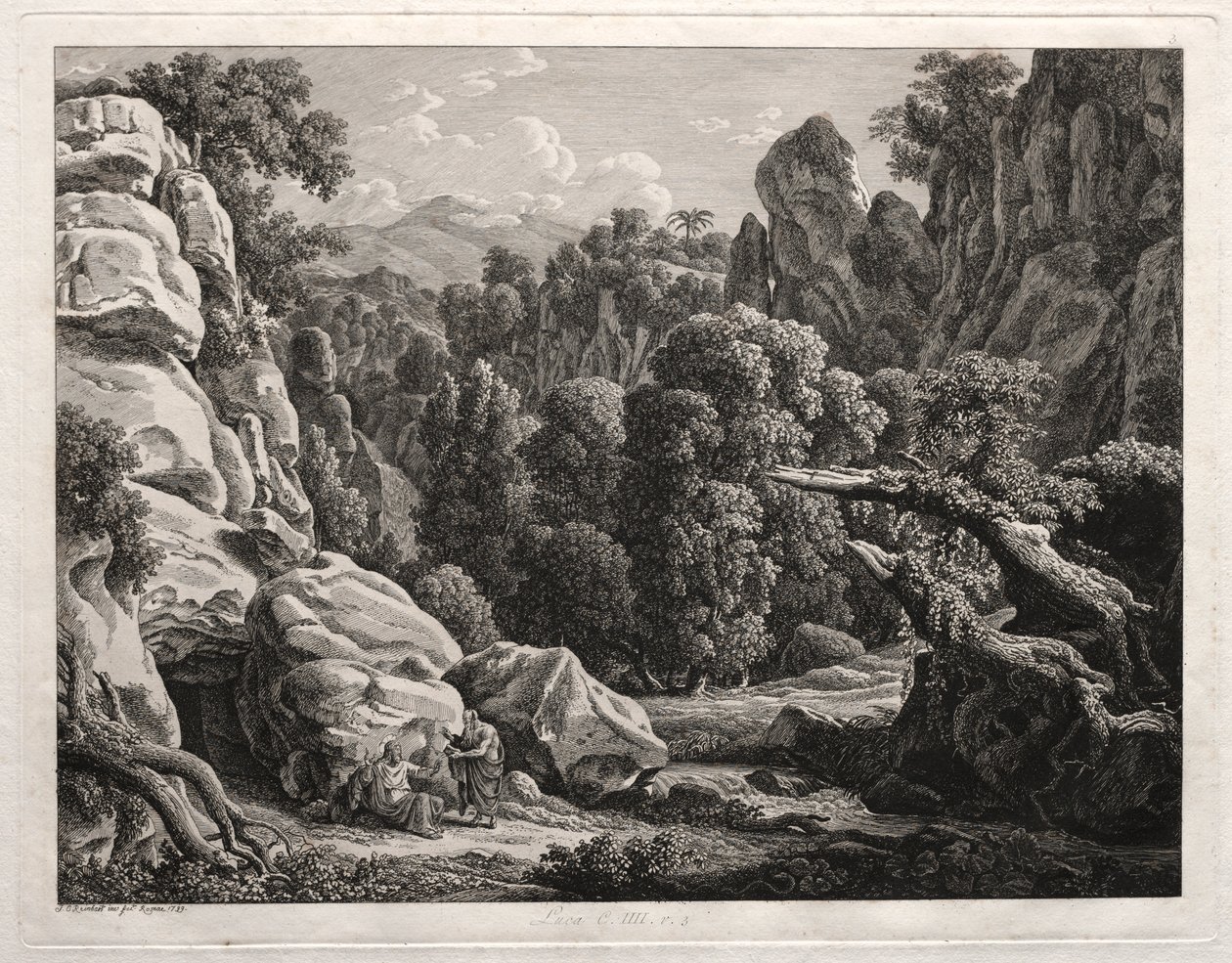 Kahramanca Manzara: Mesih'in Baştan Çıkartıldığı Manzara by Johann Christian Reinhart