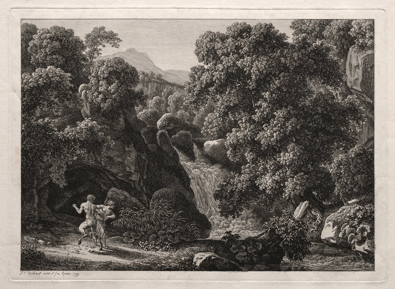 Kahramanca Manzara: Satyr ve Peri by Johann Christian Reinhart