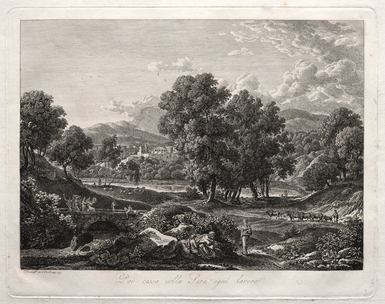 Kahramanca Manzara: Çobanın Köprüde Dansı by Johann Christian Reinhart