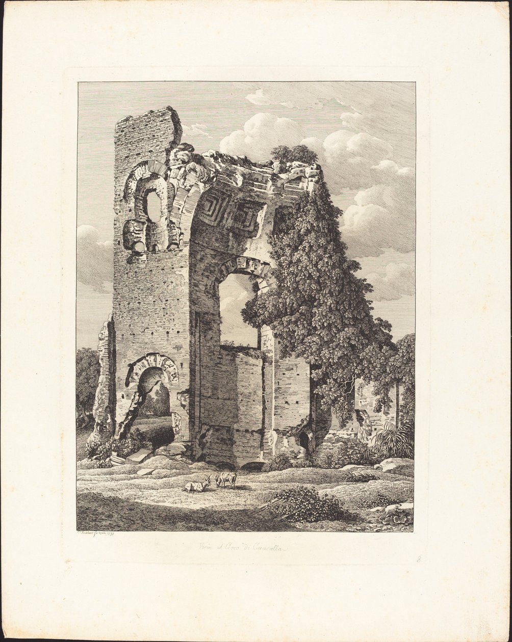 Caracalla Sirki yakınında by Johann Christian Reinhart