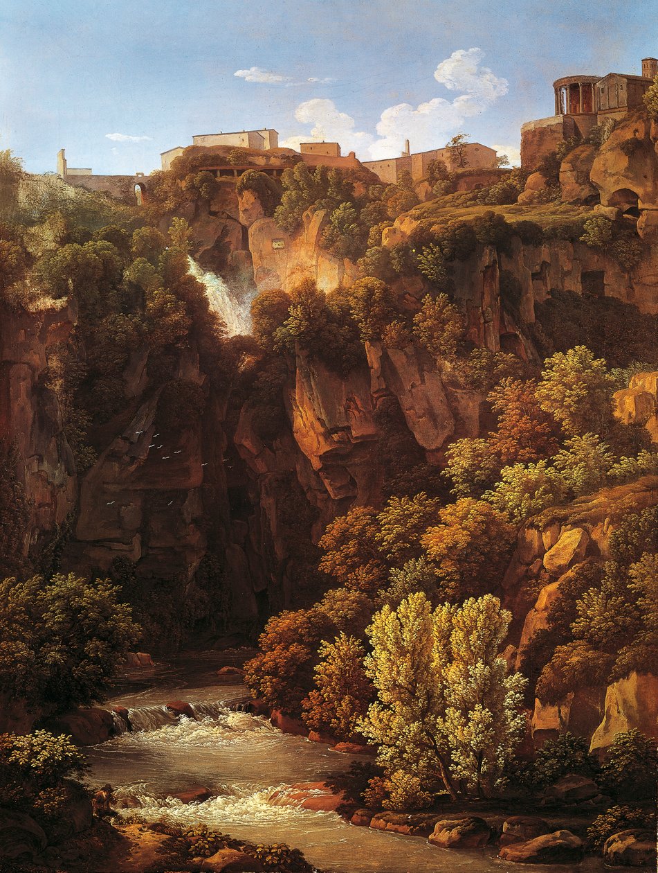 Tivoli'deki şelaleler by Johann Christian Reinhart