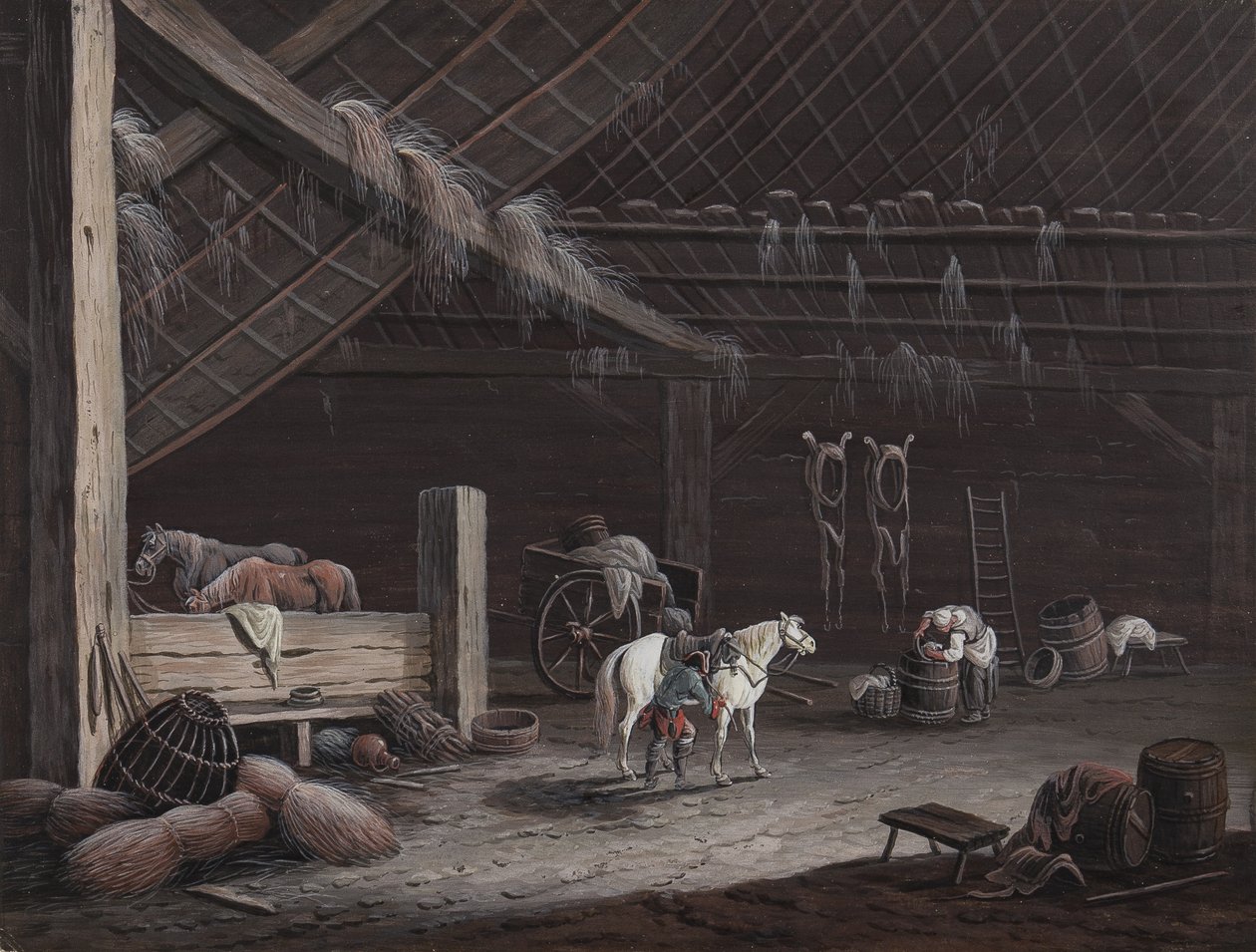 Beyaz at: ahır iç by Johann Christoph Dietzsch