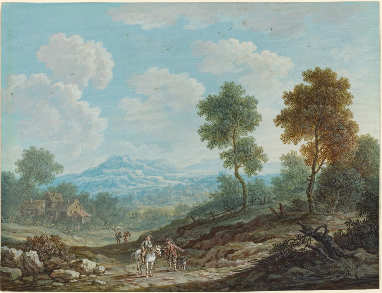 Geniş Vadide Gezginler, c. 1750. by Johann Christoph Dietzsch