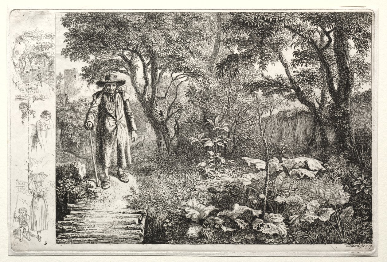 Tomruk Köprüsünden Önce Yaşlı Adam by Johann Christoph Erhard