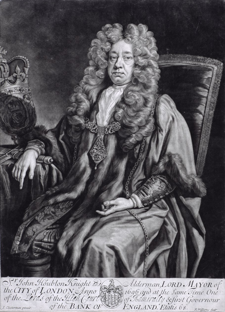 Sir John Houblon (1632-1711), R. Williams tarafından oyulmuş by Johann Closterman