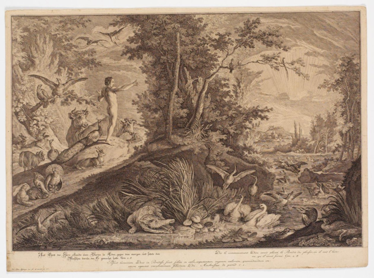 Adam i Edens var by Johann Elias Ridinger