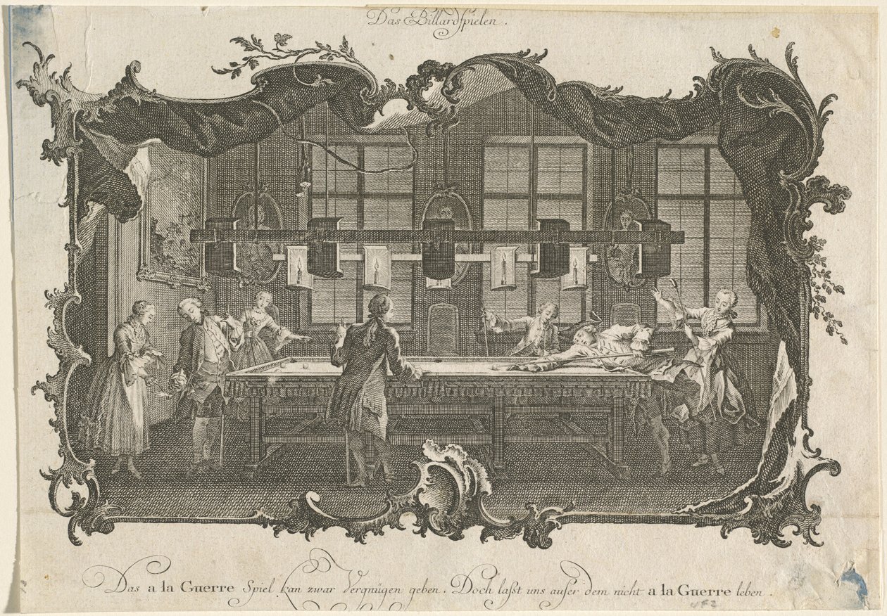 Bilardo (Bilardo Oyuncuları) by Johann Esaias Nilson