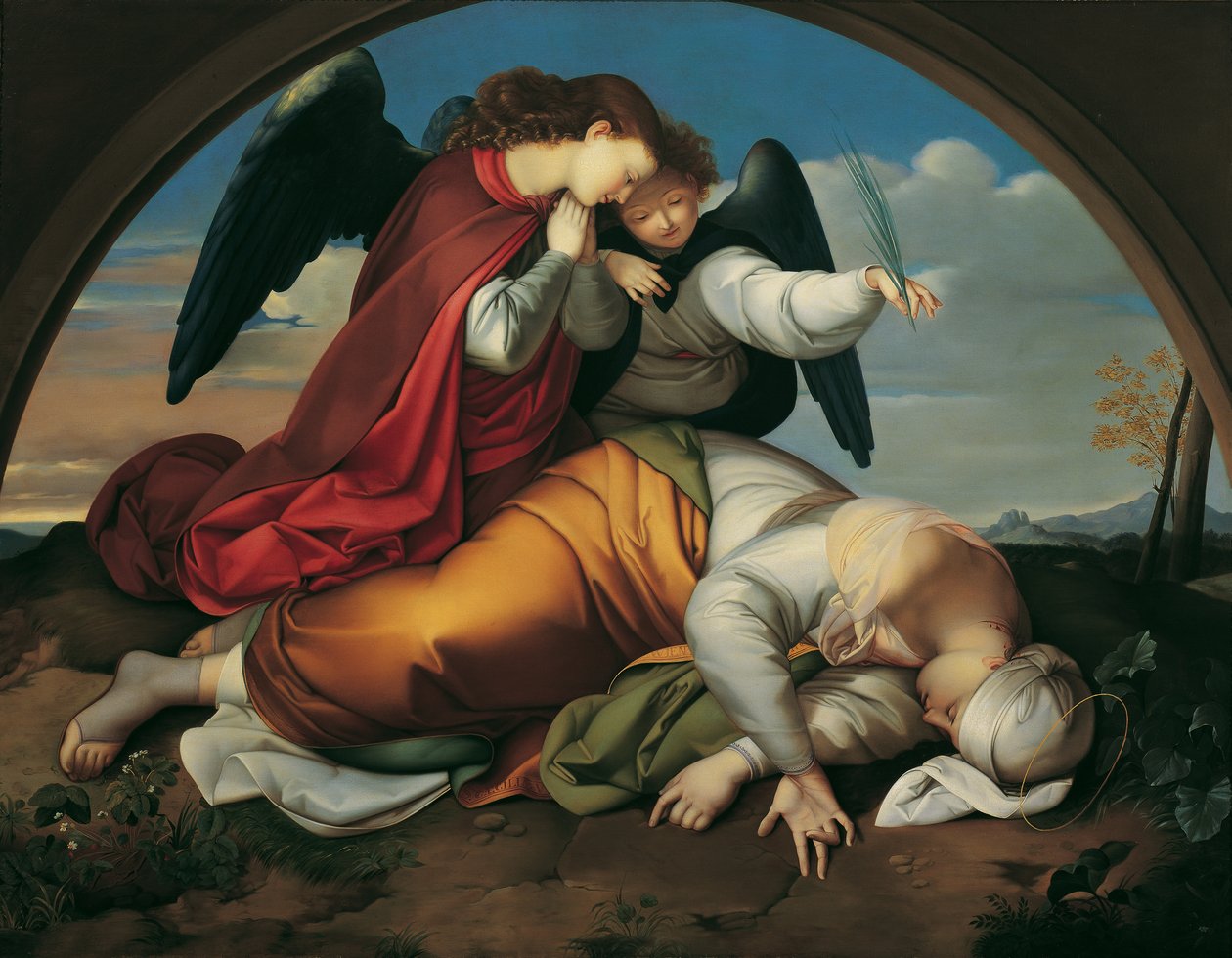 Ölü Aziz Cecilia (Viyana versiyonu) by Johann Evangelist Scheffer von Leonhardshoff