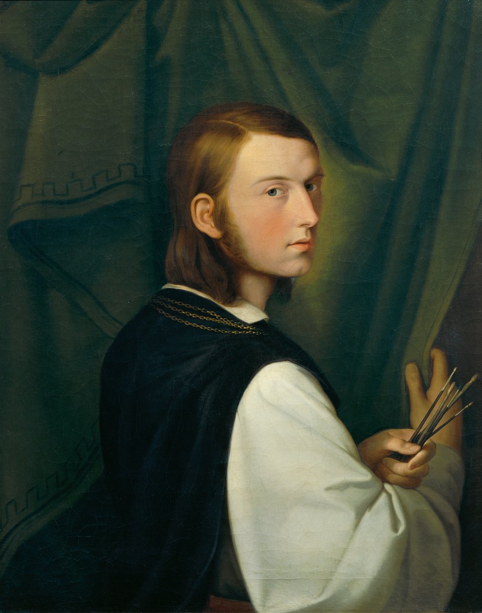 kendi kendine portre by Johann Evangelist Scheffer von Leonhardshoff