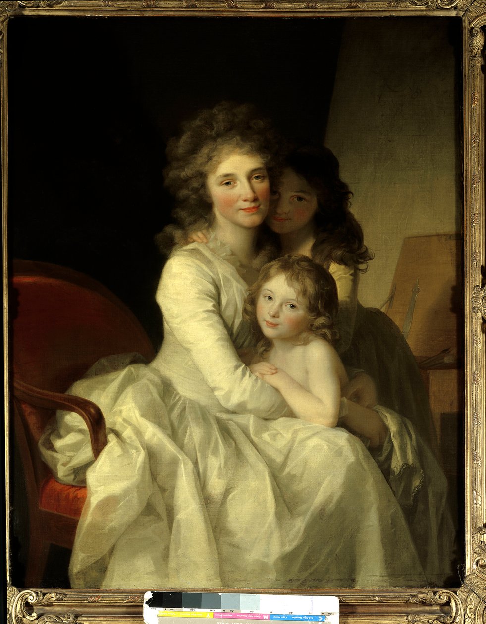Sophie Muller ve iki kızı Johann Friedrich August Tischbein (1750-1812) tarafından yapılan boyama 1792 Paris civarında, Dekoratif Sanatlar Müzesi by Johann Friedrich August Tischbein