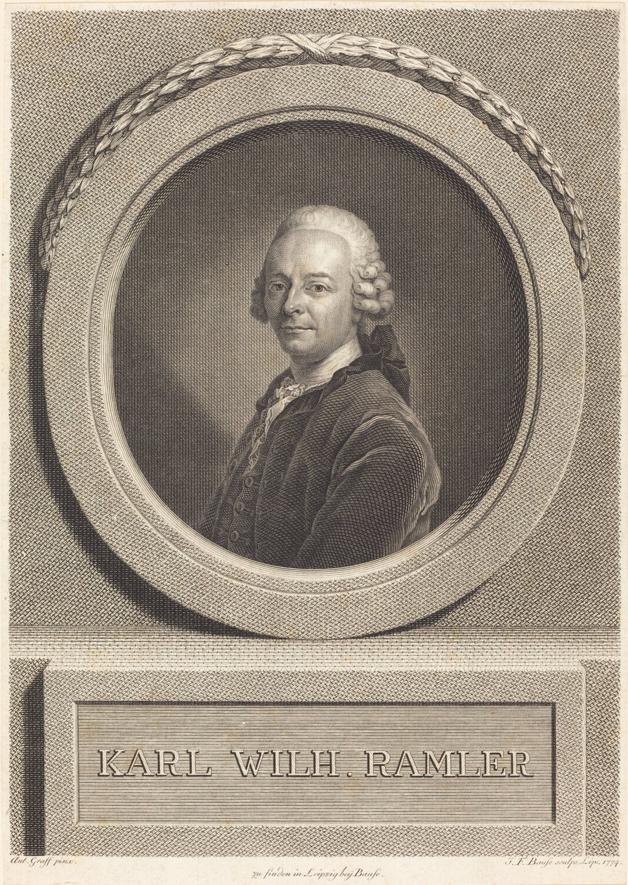 karl ramler by Johann Friedrich Bause after Anton Graff