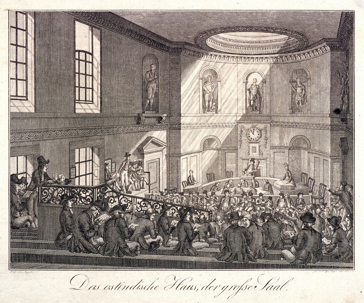 Doğu Hindistan Evi, Londra, 1808 by Johann Friedrich Boettger