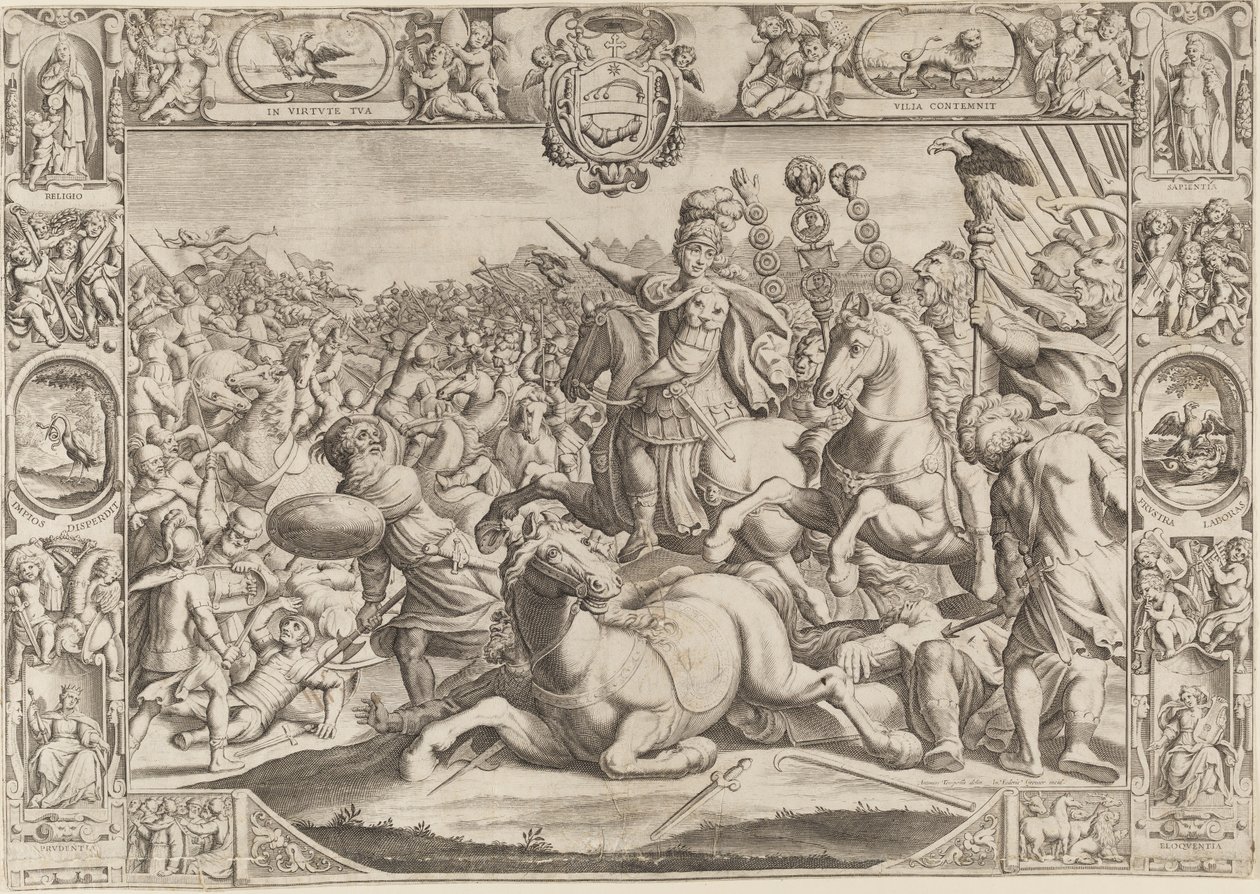 Rubens Wei, Papa Üzerine Alegori (Mafavu Barberini 1-6) by Johann Friedrich Greuter
