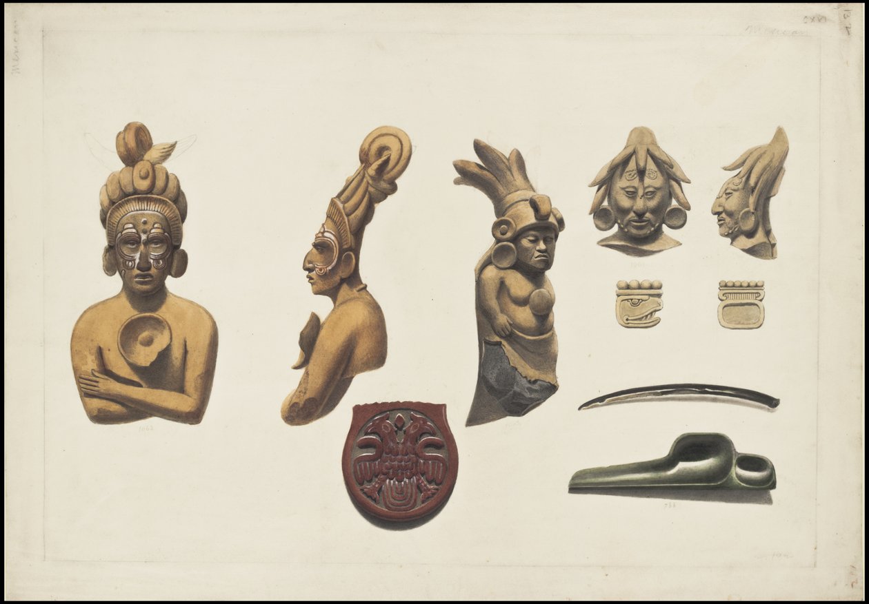 Waldeck'in Orta Amerika'ya ait orijinal sanat eserlerinden oluşan bir koleksiyon, Kutu 10/22 by Johann Friedrich Maximilian von Waldeck