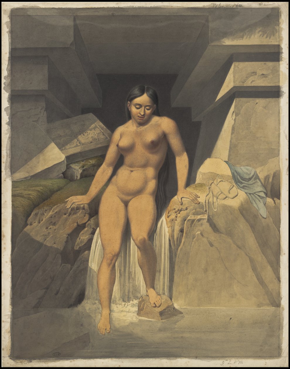 Waldeck'in Orta Amerika'ya ait orijinal sanat eserlerinden oluşan bir koleksiyon, Kutu 15/22 by Johann Friedrich Maximilian von Waldeck