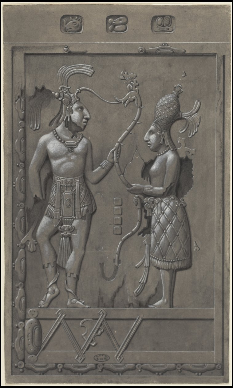 Waldeck'in orijinal Mezoamerika sanat eserlerinden oluşan bir koleksiyon, Kutu 2/22 by Johann Friedrich Maximilian von Waldeck
