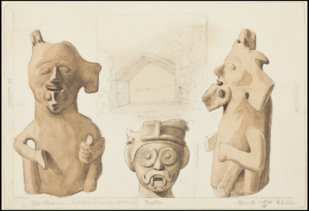 Waldeck'in Orta Amerika'ya ait orijinal sanat eserlerinden oluşan bir koleksiyon, Kutu 3/22 by Johann Friedrich Maximilian von Waldeck
