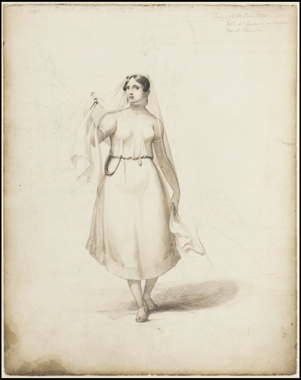 Waldeck'in Orta Amerika'ya ait orijinal sanat eserlerinden oluşan bir koleksiyon, Kutu 3/22 by Johann Friedrich Maximilian von Waldeck