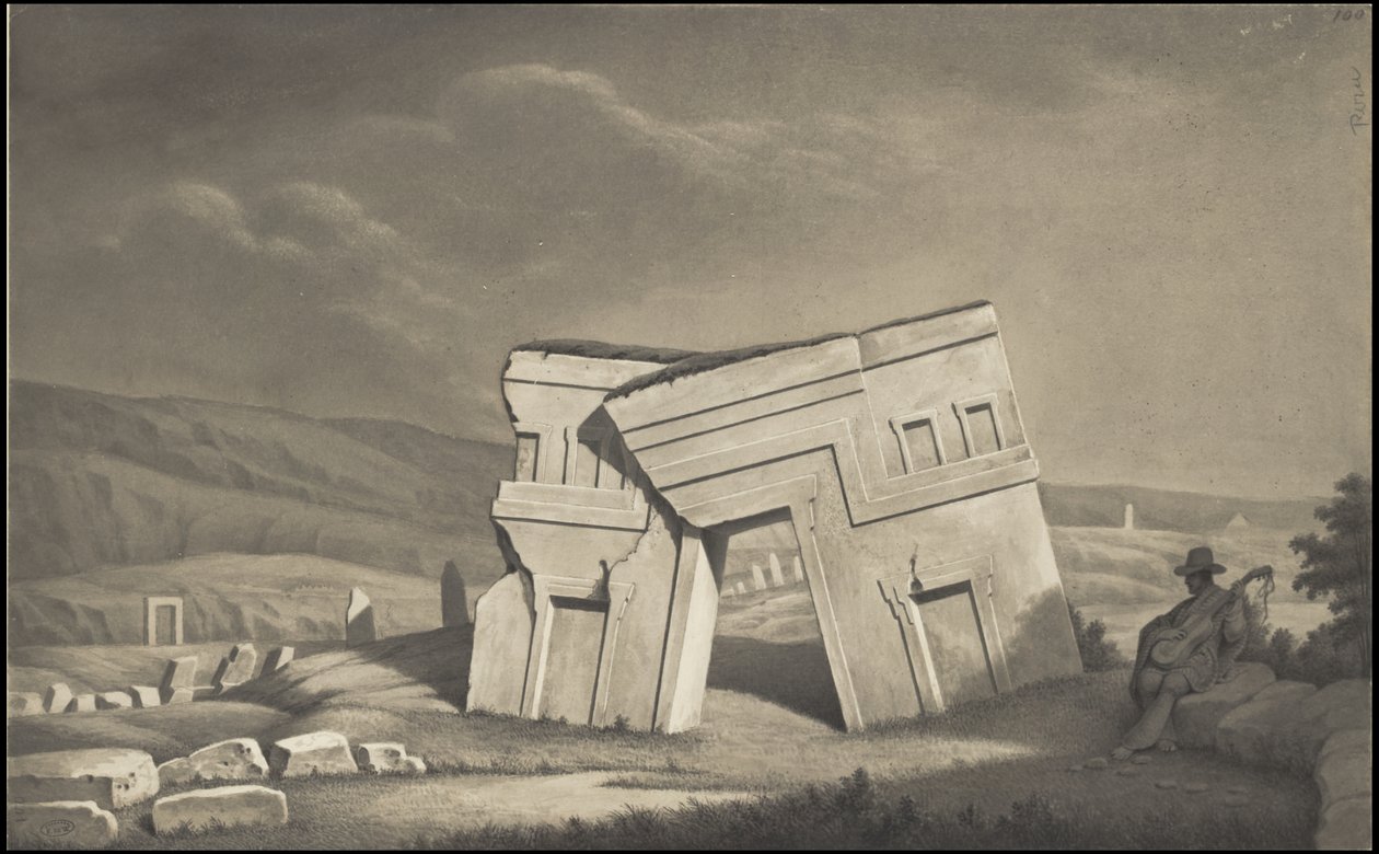 Waldeck'in Orta Amerika'ya ait orijinal sanat eserlerinden oluşan bir koleksiyon, Kutu 6/22 by Johann Friedrich Maximilian von Waldeck