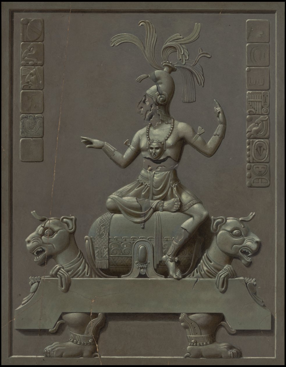 Waldeck'in Orta Amerika'ya ait orijinal sanat eserlerinden oluşan bir koleksiyon, Kutu 7/22 by Johann Friedrich Maximilian von Waldeck