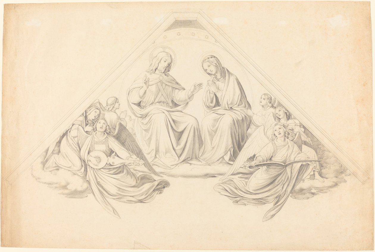 Müzik Yapan Meleklerle İsa ve Bakire by Johann Friedrich Overbeck