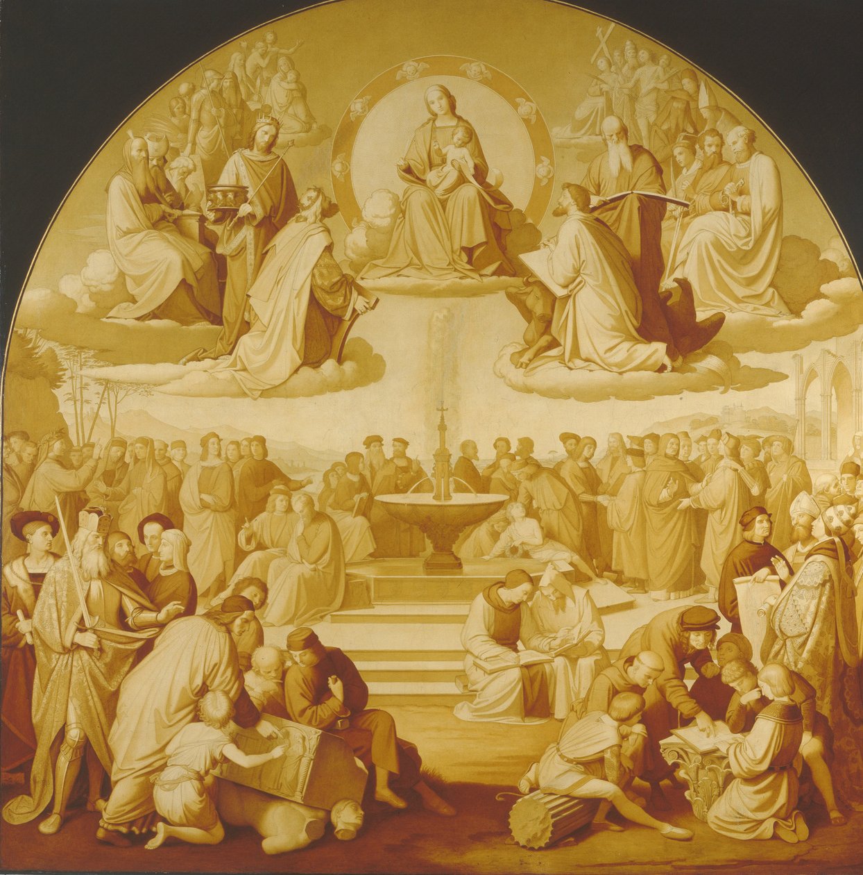 Sanatta Dinin Zaferi, 1829 ve 1840 Arasında. by Johann Friedrich Overbeck