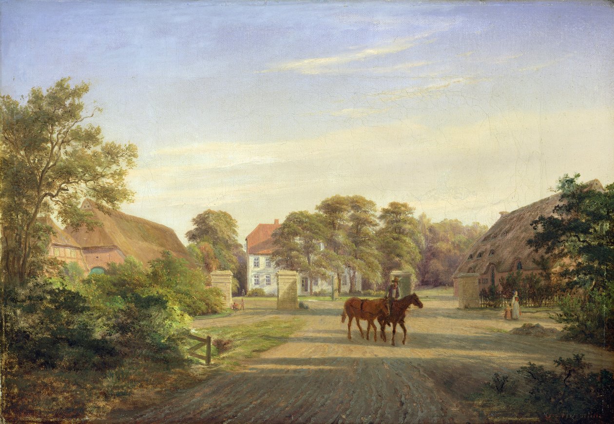 Gut Grabau, near Oldesloe, 1841  by Johann Georg Haeselich