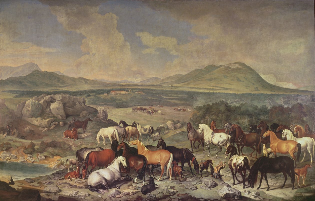Lipizzaner Atları ile İmparatorluk Stud by Johann Georg Hamilton