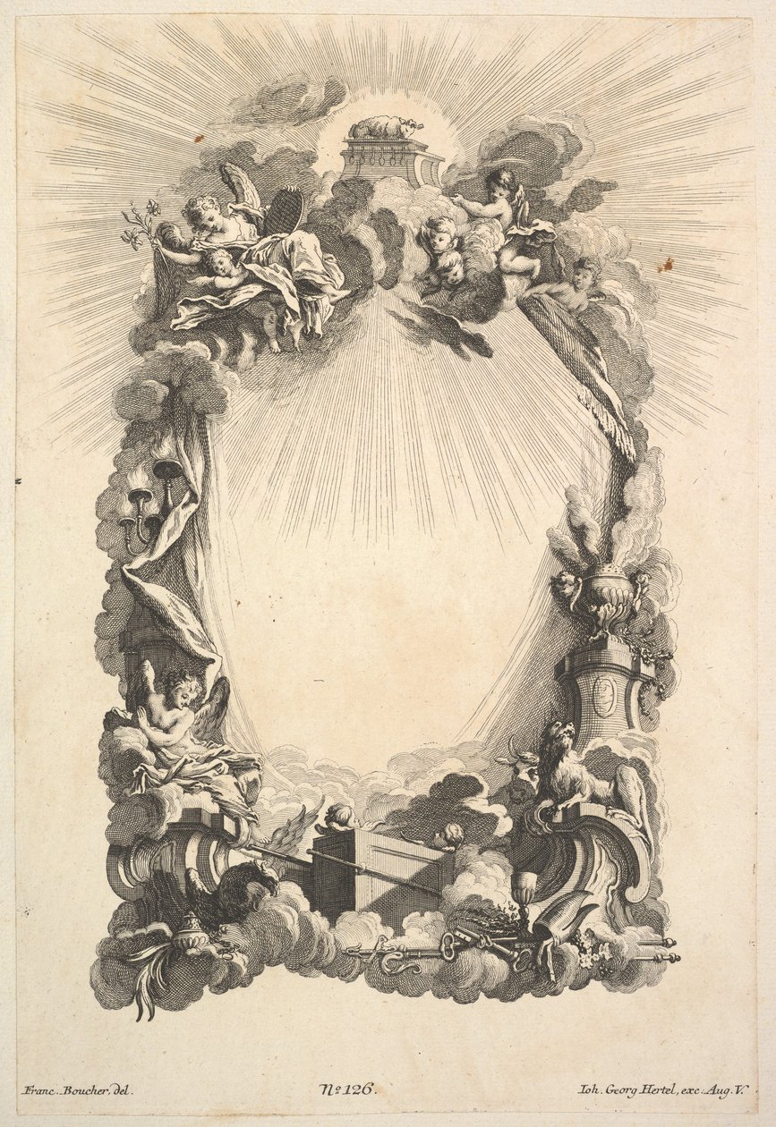 Ahit Sandığı, Kartuşlar Kitabından, 18. yüzyılın ortalarında. by Johann Georg Hertel