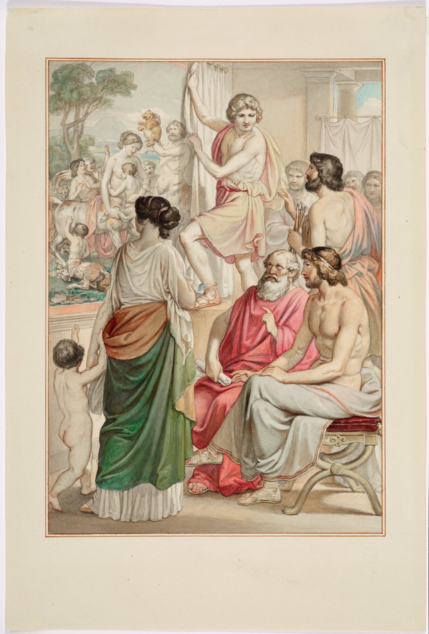 Ressam Zeuxis, centaur resmini sunar by Johann Georg Hiltensperger