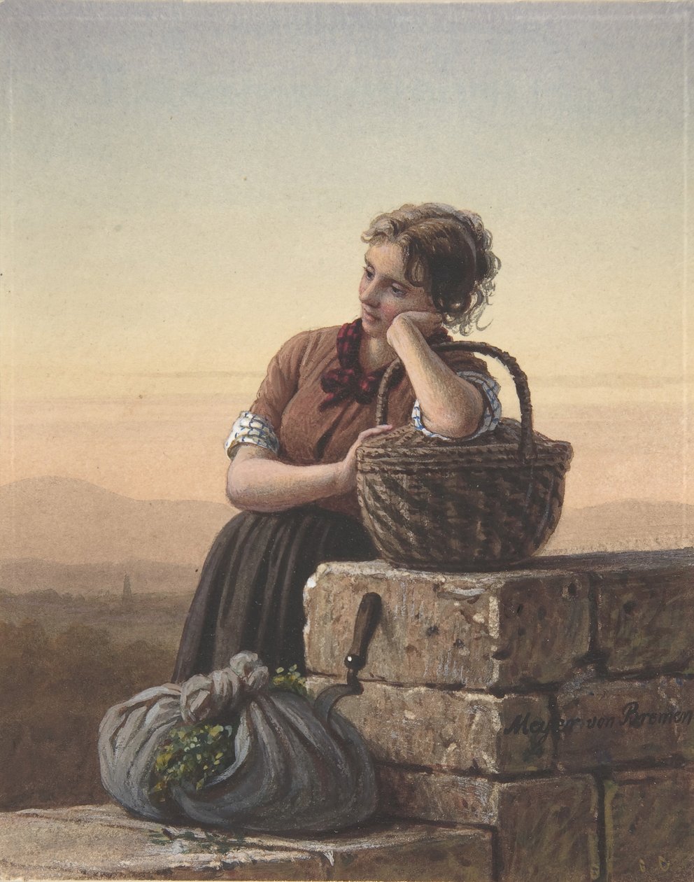 Eve Dönüş, 19. yüzyıl. by Johann Georg Meyer