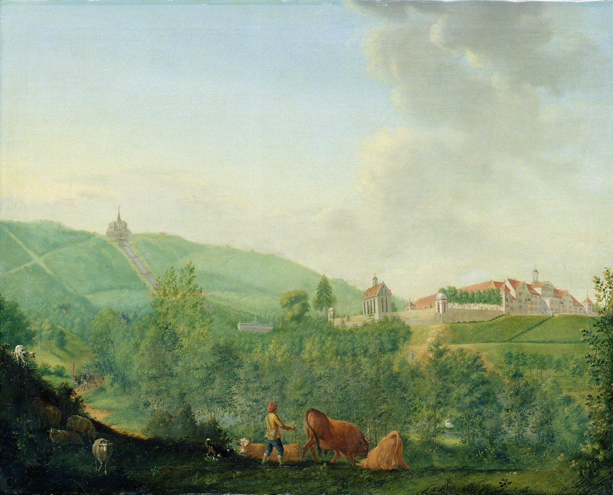 Weissenstein Şatosu, Kassel (Wilhelmshoehe) yakınında, 1778 by Johann Georg Pforr