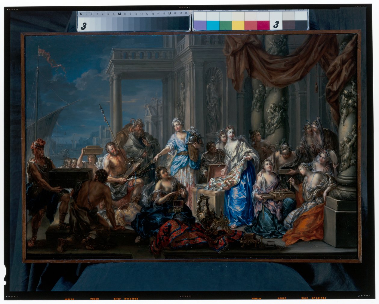Lycomedes'in kızları arasında Aşil by Johann Georg Platzer
