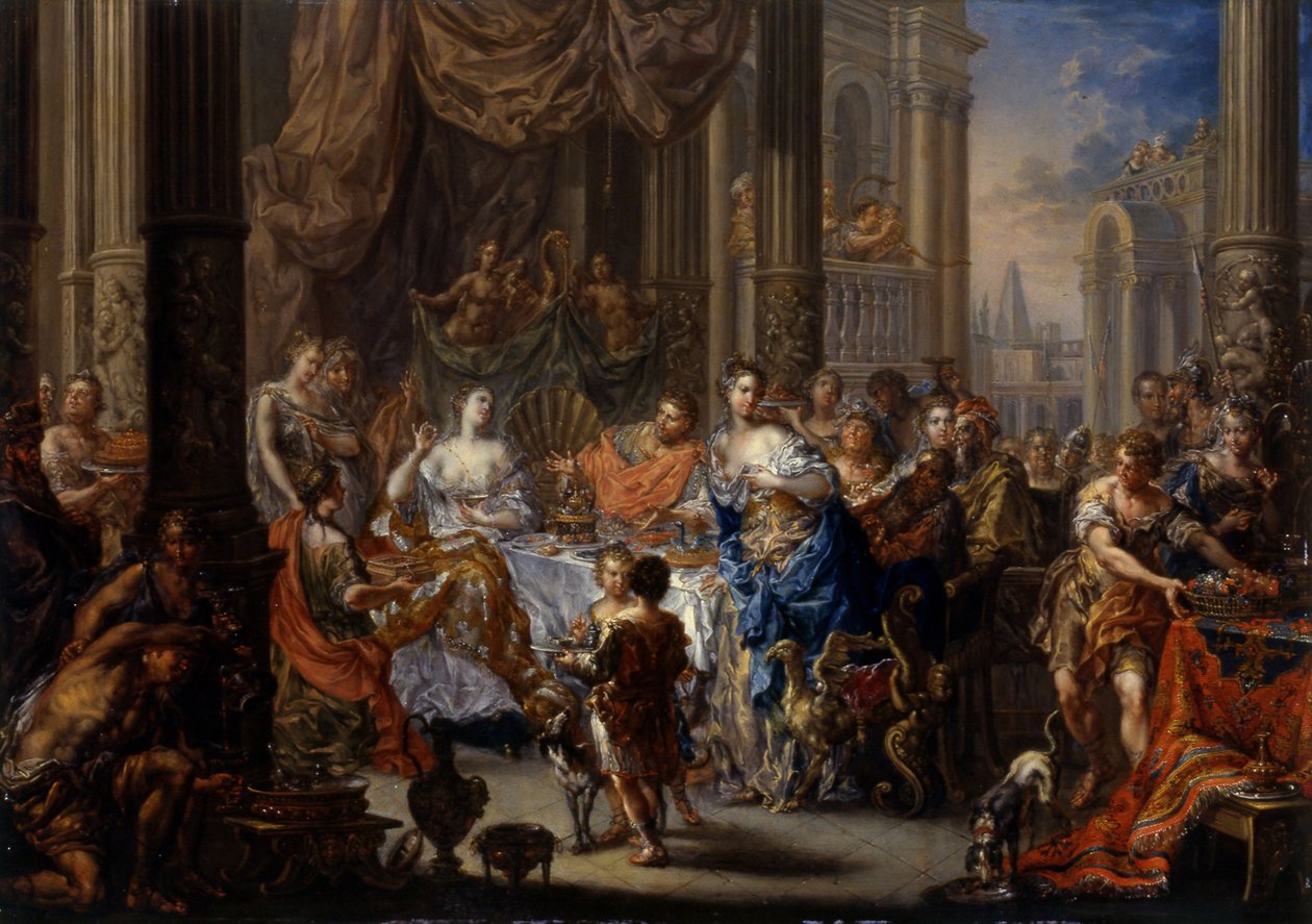 Kleopatra bayramı by Johann Georg Platzer