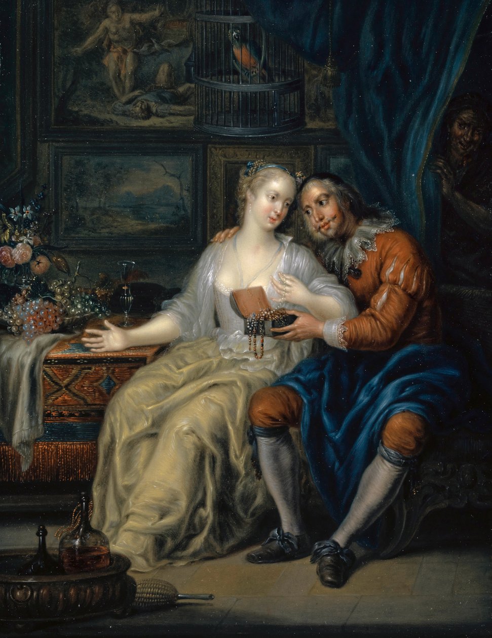 Çöpçatan ile Çift, c. 1750. by Johann Georg Platzer