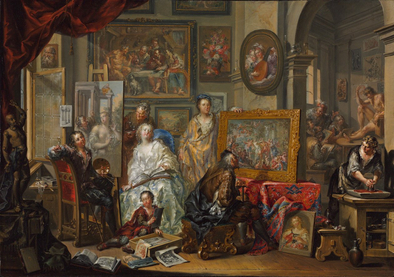 ressamın stüdyosu by Johann Georg Platzer