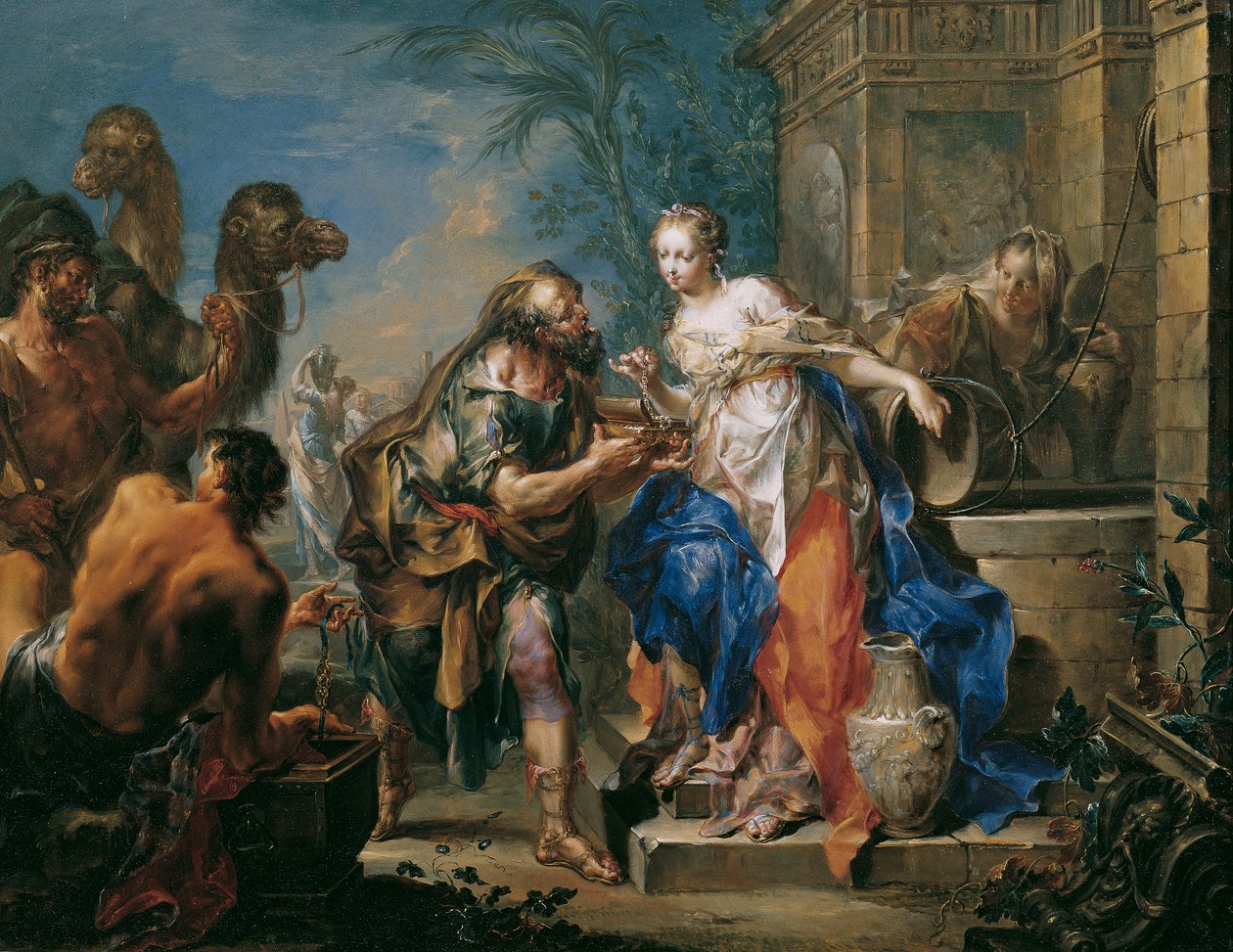Rebecca am Brunnen by Johann Georg Platzer