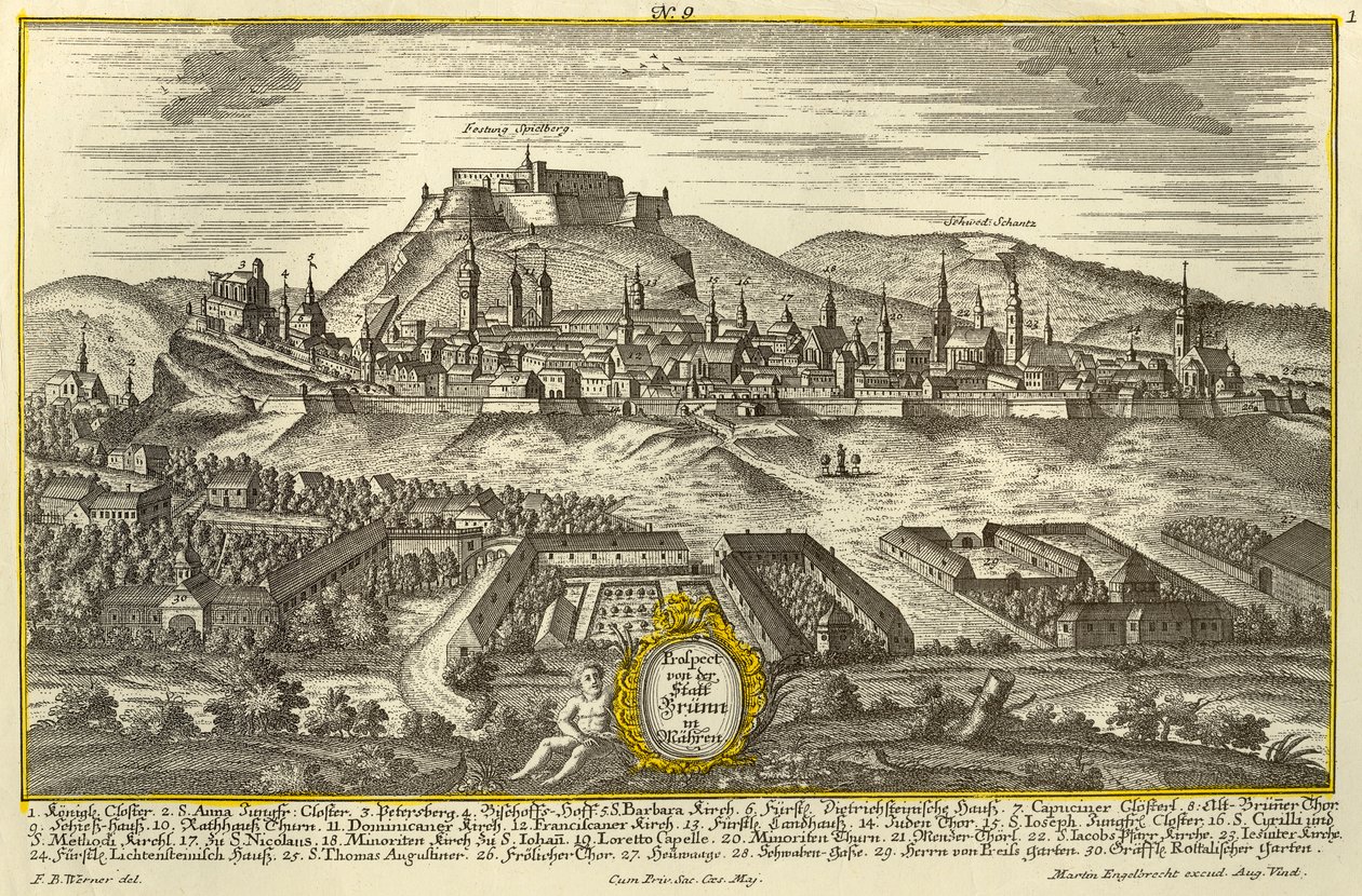 Brno, c1740. by Johann Georg Ringlin