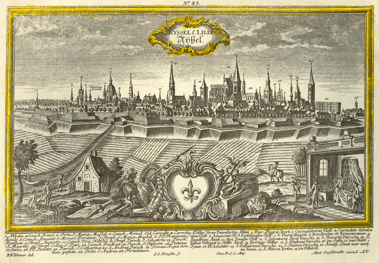 Lille, c1740. by Johann Georg Ringlin