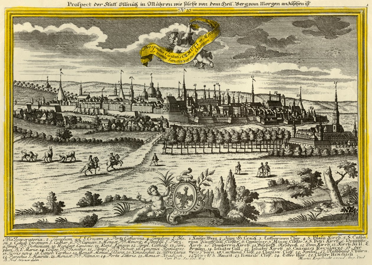 Olomouc, c1740. by Johann Georg Ringlin