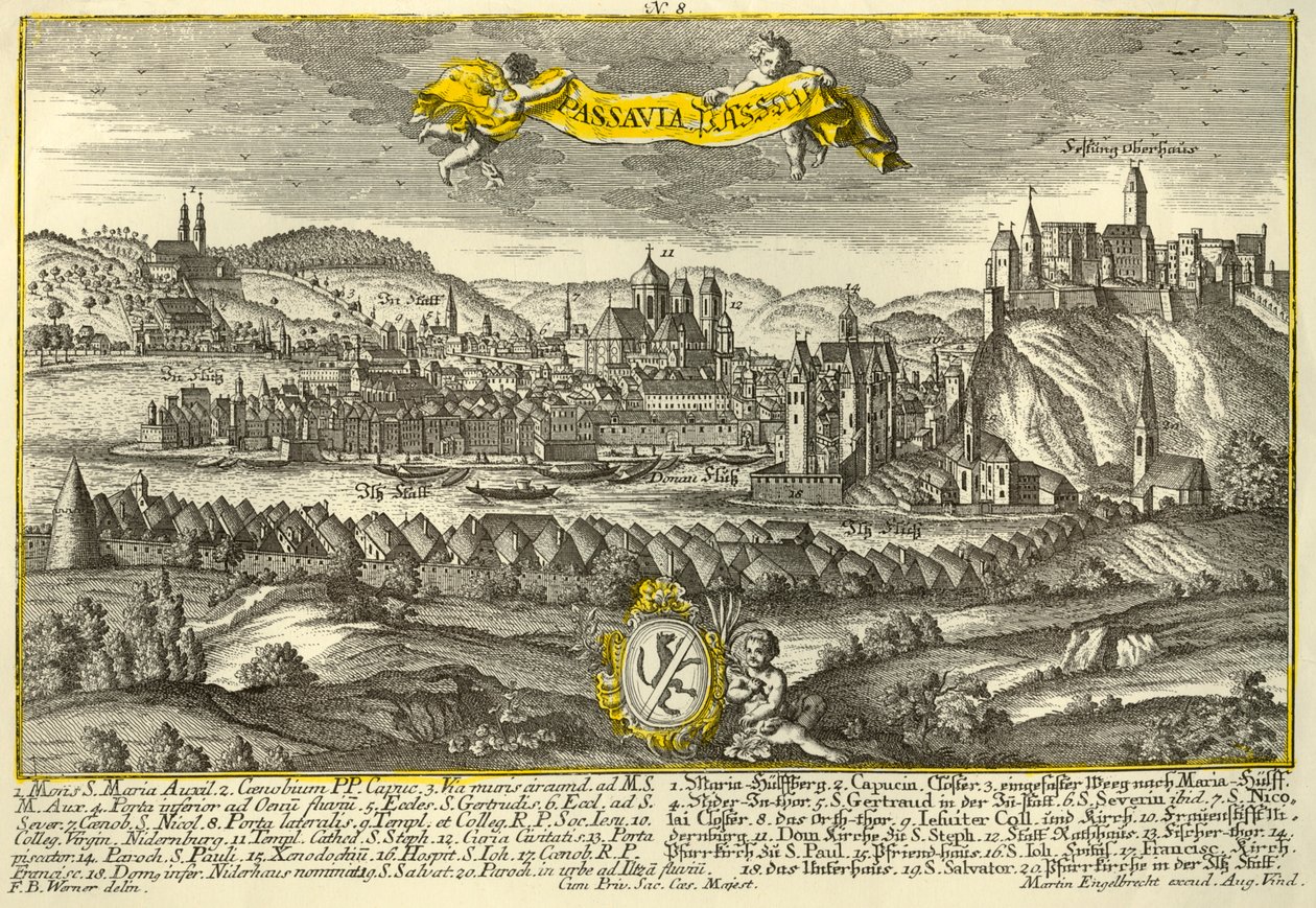 Passau, c1740. by Johann Georg Ringlin