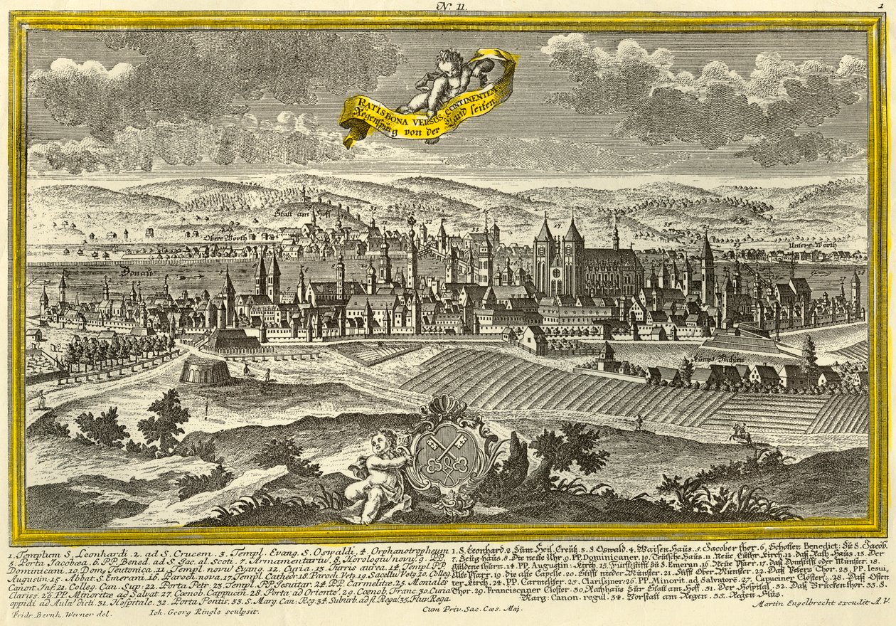Regensburg, c1740. by Johann Georg Ringlin