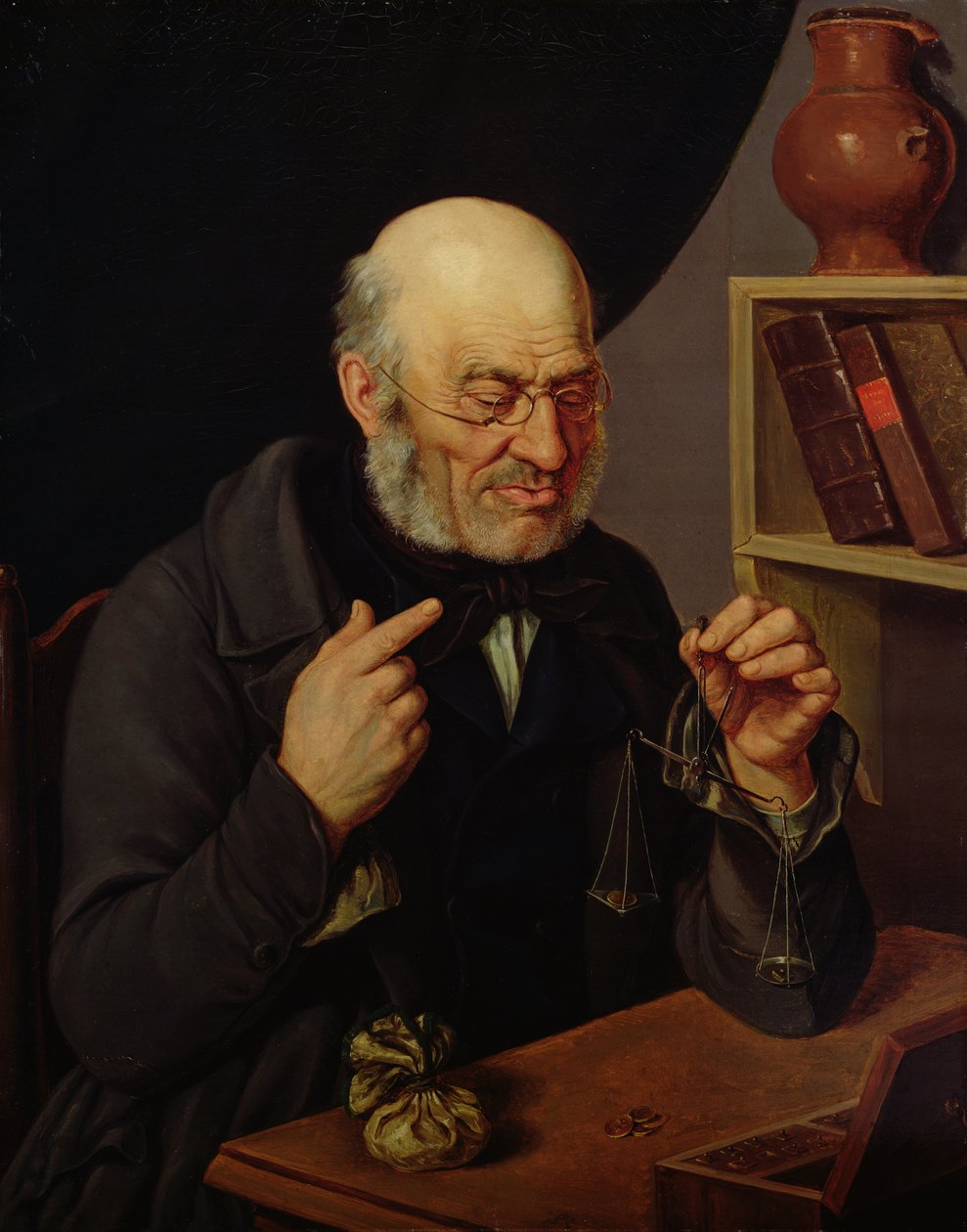 Madeni Paraların Tartıldığı Barchfeld Para Değiştirici, c.1840-45 by Johann Georg Soemmer