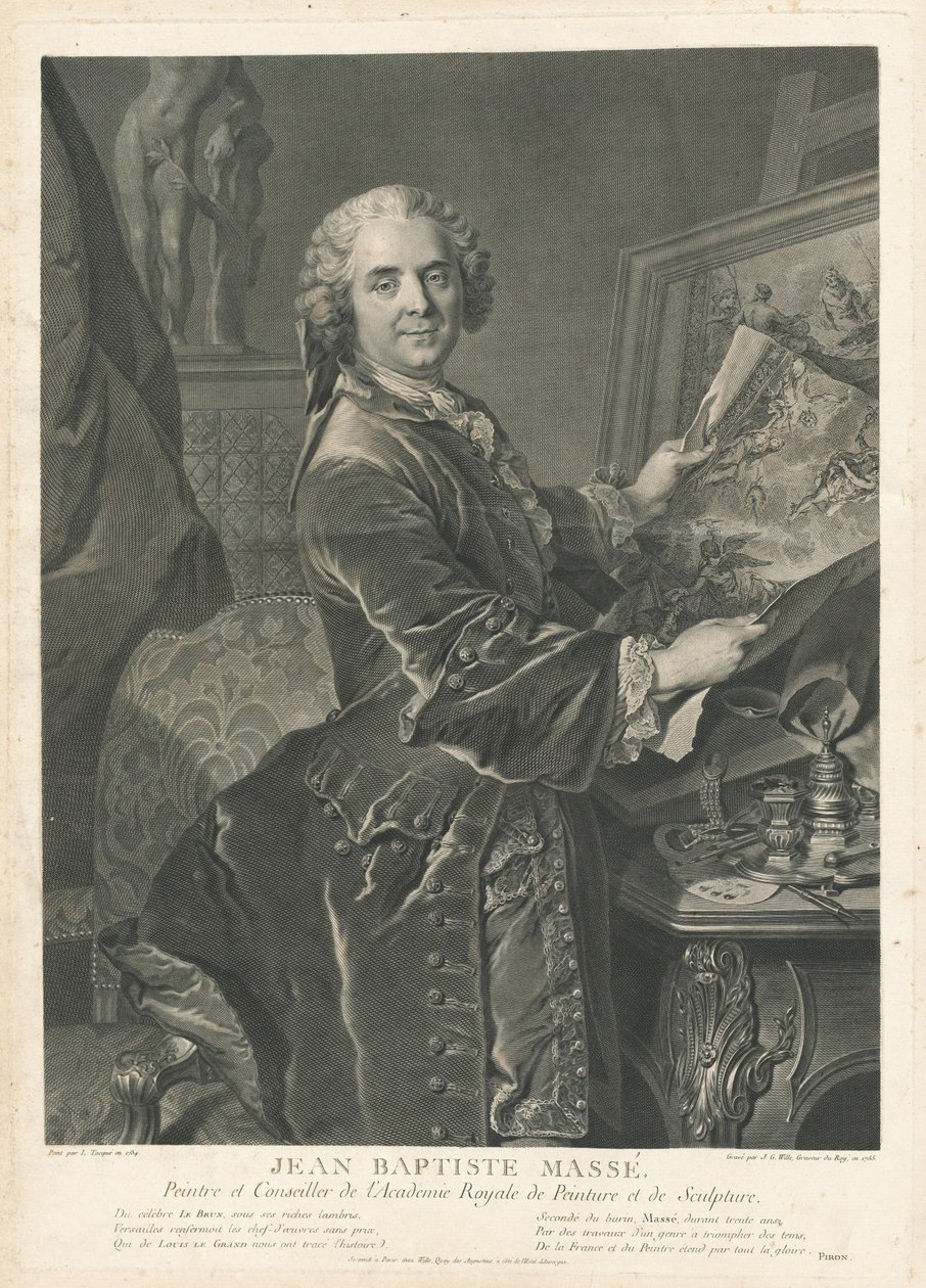 Jean Baptiste Kitlesi by Johann Georg Wille after Louis Tocqué