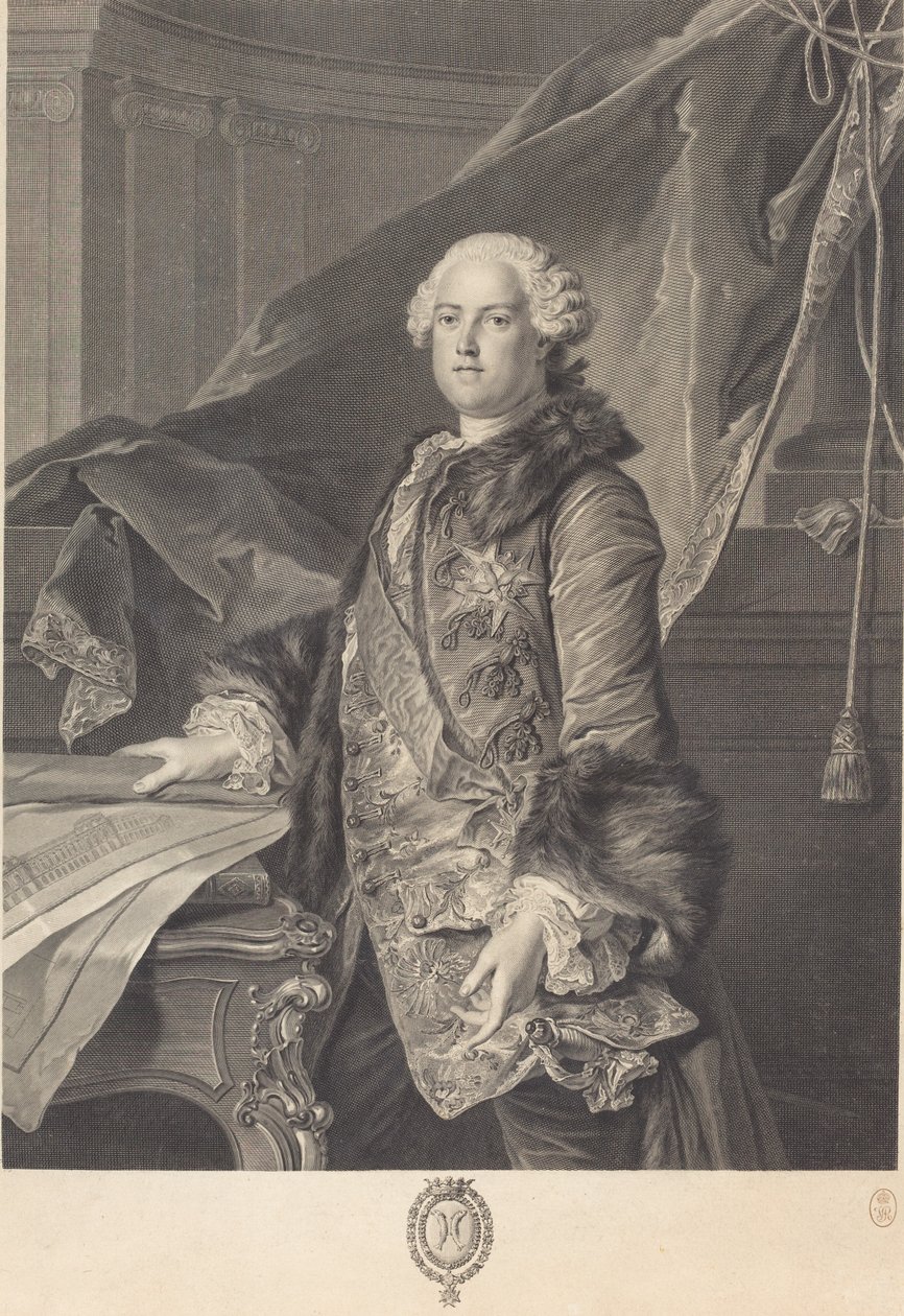 Marigny Markisi by Johann Georg Wille after Louis Tocqué