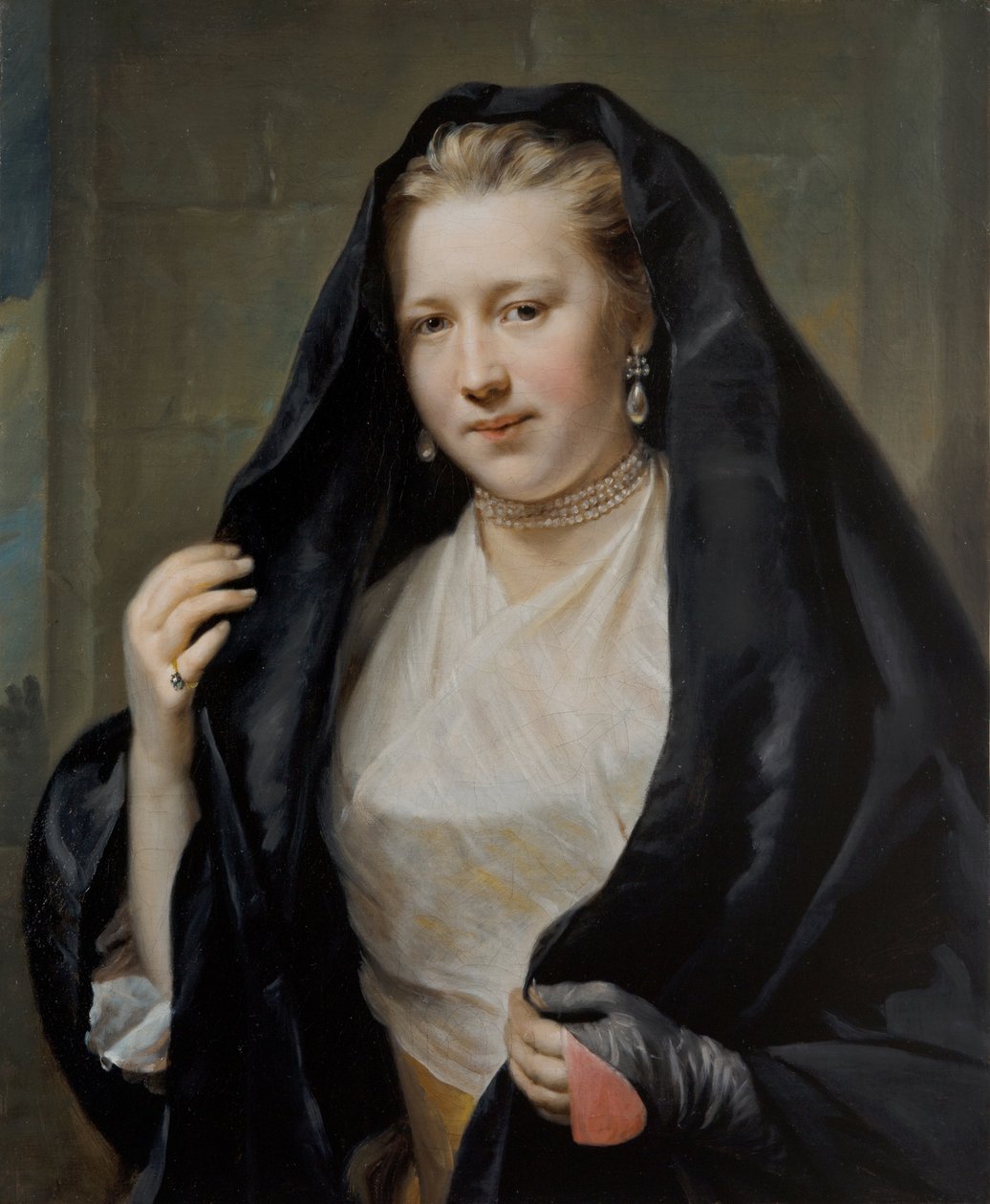 Zarif bir bayan portresi by Johann Georg Ziesenis