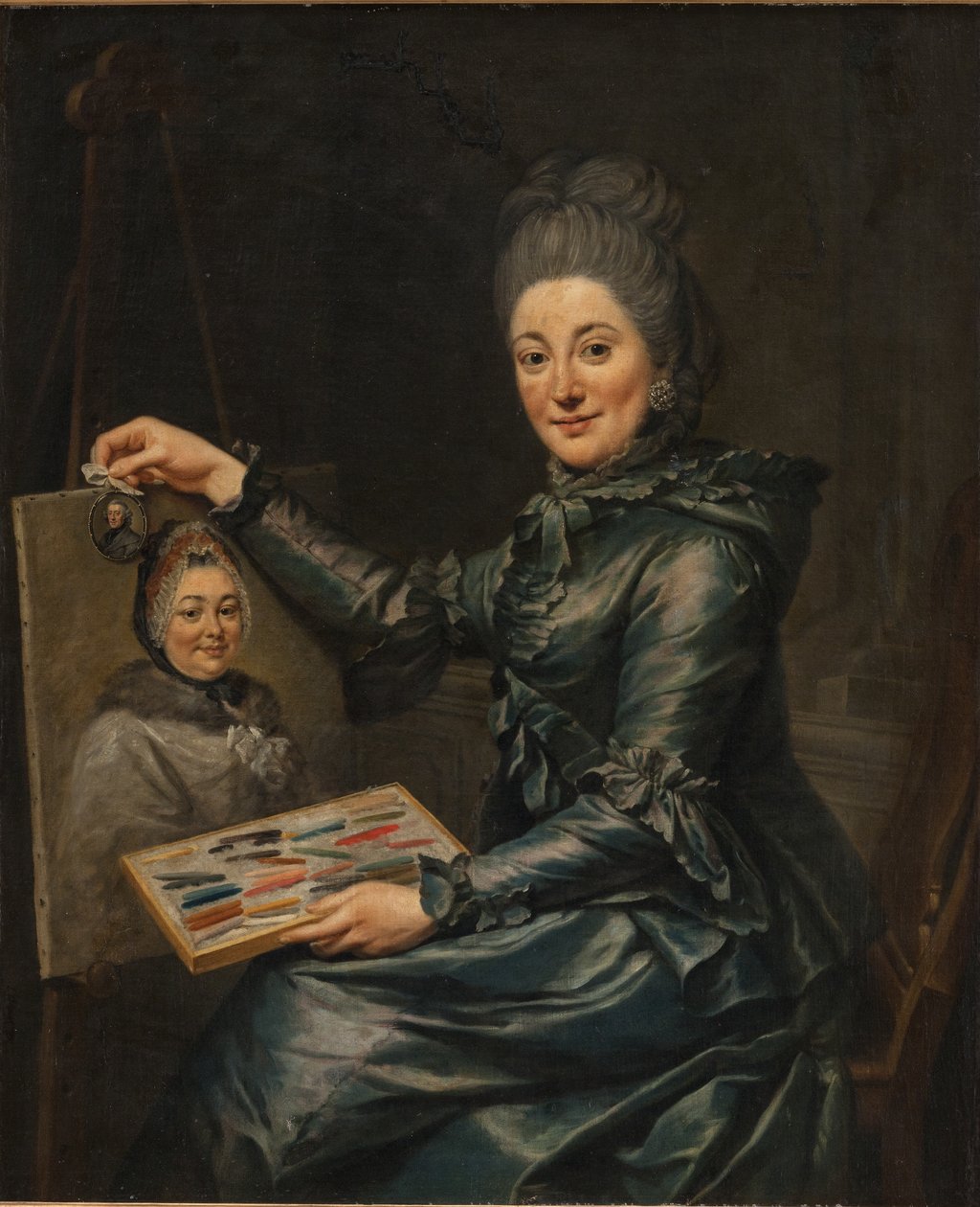 Sanatçının Kızı Elisabeth'in Portresi, Evli Lampe by Johann Georg Ziesenis